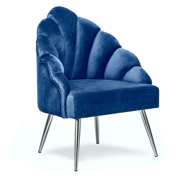 NORDLYS Bolge lnestol - bl fljl og metal