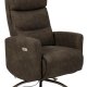 ACT NORDIC Kamares recliner, m. el, C stik, USB-A, drejefunktion - antracitgr stof og sort stl