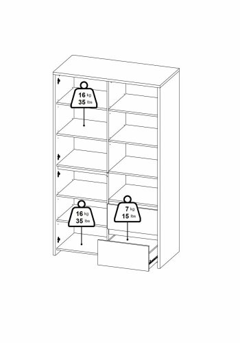TVILUM Next Vitrine 1 lge + 1 glaslge + 2 skuffer
