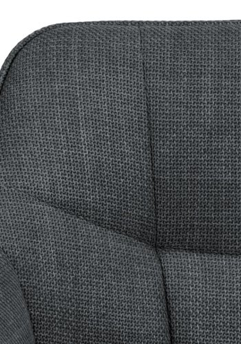 ACT NORDIC Brenda spisebordsstol, m. armln og drejefunktion - mrkegr stof og sort metal