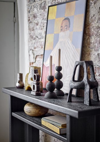 BLOOMINGVILLE Filicia Illustration med ramme, Sort, Fyr