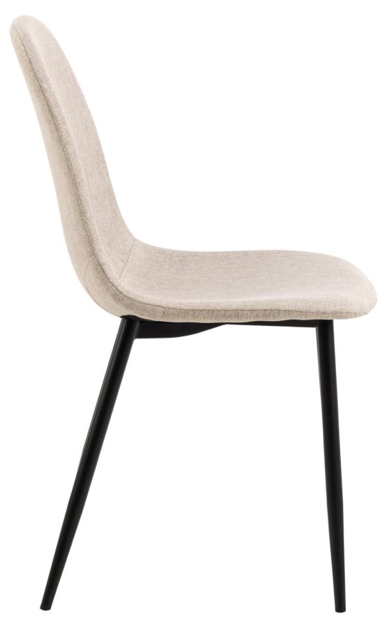 ACT NORDIC Celia spisebordsstol - beige stof og sort stl