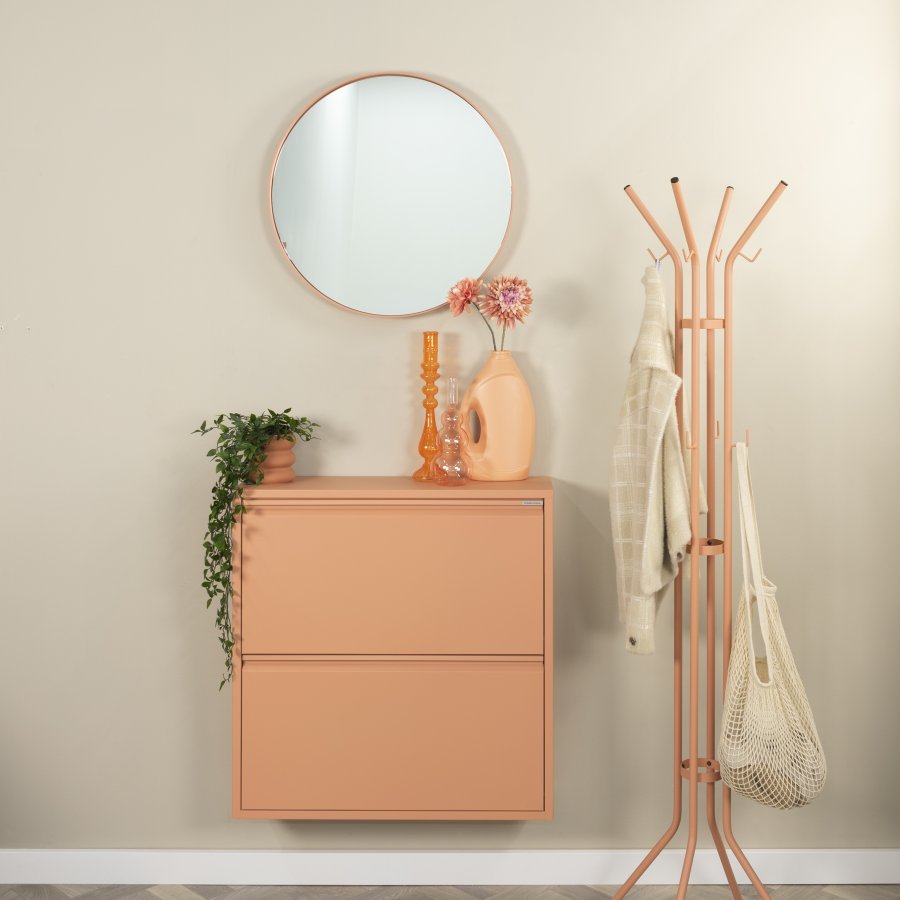 SPINDER DESIGN Billy 2 skoskab, m. 2 lger - clay terra stl