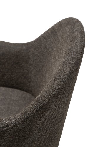 DANFORM Bae lnestol, m. armln - major brun boucléstof og sort stl