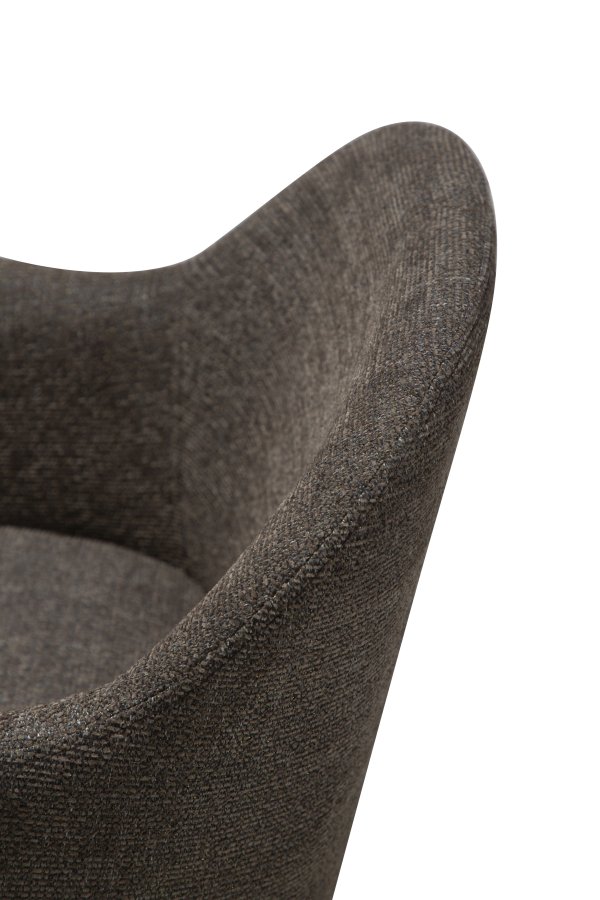 DANFORM Bae lnestol, m. armln - major brun boucléstof og sort stl