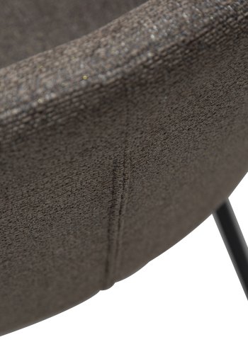 DANFORM Bae lnestol, m. armln - major brun boucléstof og sort stl