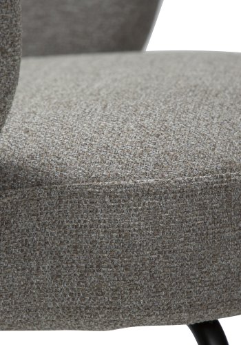 DANFORM Bae lnestol, m. armln - pebble earth boucléstof og sort stl