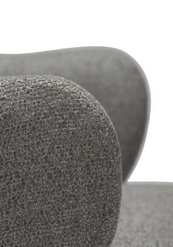 DANFORM Bae lnestol, m. armln - pebble earth boucléstof og sort stl