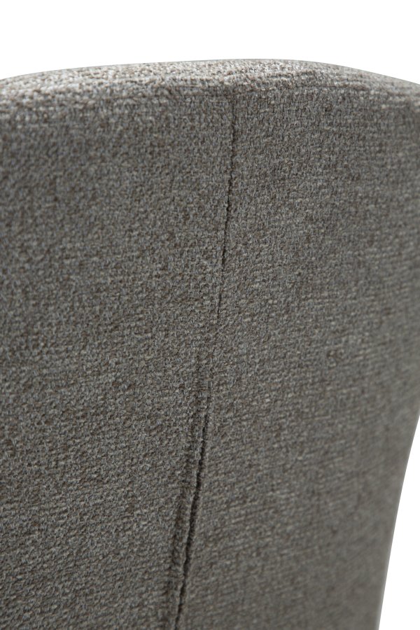 DANFORM Bae lnestol, m. armln - pebble earth boucléstof og sort stl