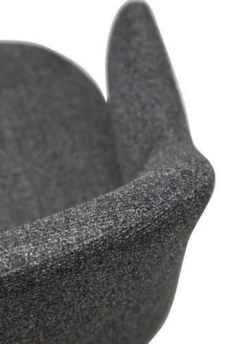 DANFORM Bae lnestol, m. armln - pebble gr boucléstof og sort stl
