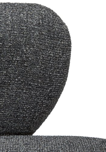 DANFORM Bae lnestol, m. armln - pebble gr boucléstof og sort stl