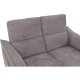 Barcelona 2 pers. sofa, m. recliner, indbygget fodskammel, USB-stik - beige stof og sort metal