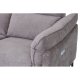 Barcelona 2 pers. sofa, m. recliner, indbygget fodskammel, USB-stik - beige stof og sort metal