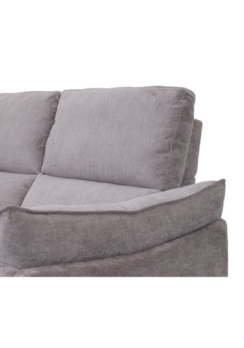 Barcelona 3 pers. sofa, m. recliner, indbygget fodskammel, USB-stik - beige stof og sort metal