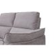 Barcelona 3 pers. sofa, m. recliner, indbygget fodskammel, USB-stik - beige stof og sort metal