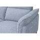 Barcelona 3 pers. sofa, m. recliner, indbygget fodskammel, USB-stik - lysegr stof og sort metal