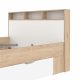 TVILUM Ikast Seng med 2 skuffer 140x190, Jackson Hickory/Hvid, 149,8 x 206 x 96,8 cm