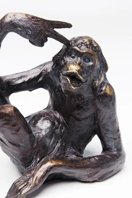 KARE DESIGN Monkey bogsttte - sort polyresin (st med 2)