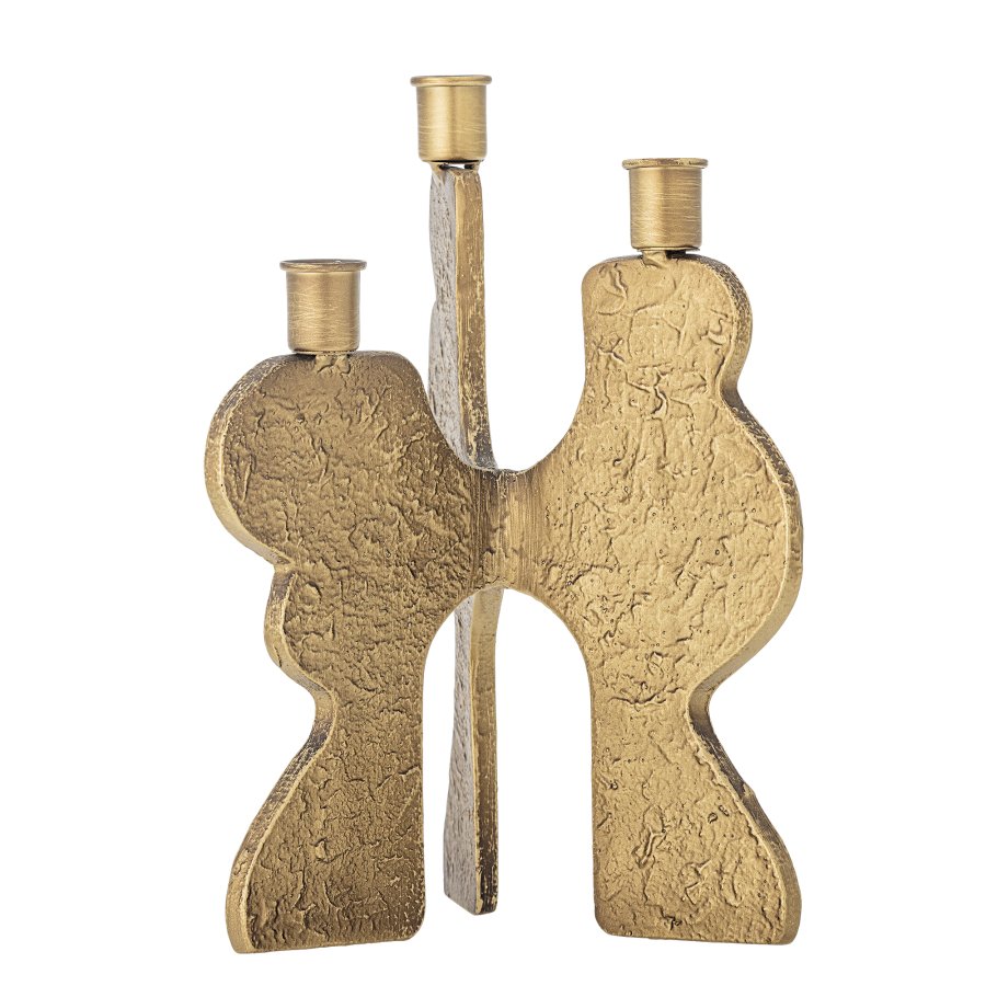 BLOOMINGVILLE Lux Lysestage, Guld, Metal