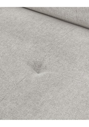 Betis venstre vendt hjrnesofa, m. 5 justerbare nakkepuder - gr stof og sort metal