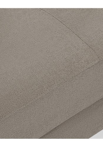 Betis hjre vendt hjrnesofa, m. 5 justerbare nakkepuder - brun stof og sort metal