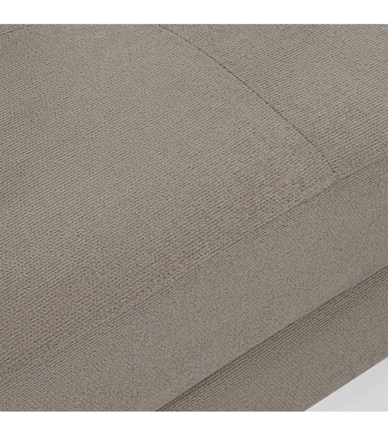 Betis hjre vendt hjrnesofa, m. 5 justerbare nakkepuder - brun stof og sort metal