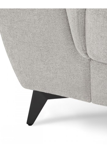 Betis hjre vendt hjrnesofa, m. 5 justerbare nakkepuder - gr stof og sort metal