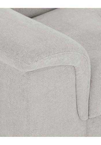 Betis hjre vendt hjrnesofa, m. 5 justerbare nakkepuder - gr stof og sort metal