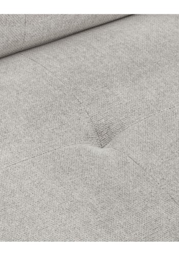 Betis hjre vendt hjrnesofa, m. 5 justerbare nakkepuder - gr stof og sort metal