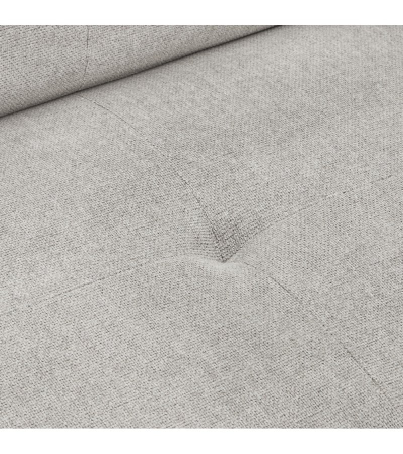 Betis hjre vendt hjrnesofa, m. 5 justerbare nakkepuder - gr stof og sort metal