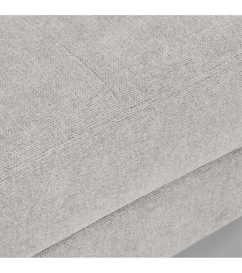 Betis hjre vendt hjrnesofa, m. 5 justerbare nakkepuder - gr stof og sort metal