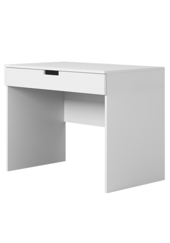 Tomi brneskrivebord, m. 1 skuffe - hvid laminat (100x60)