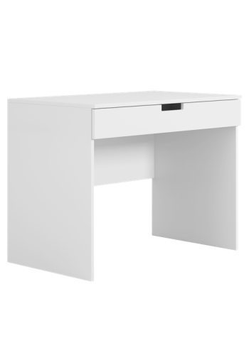 Tomi brneskrivebord, m. 1 skuffe - hvid laminat (100x60)