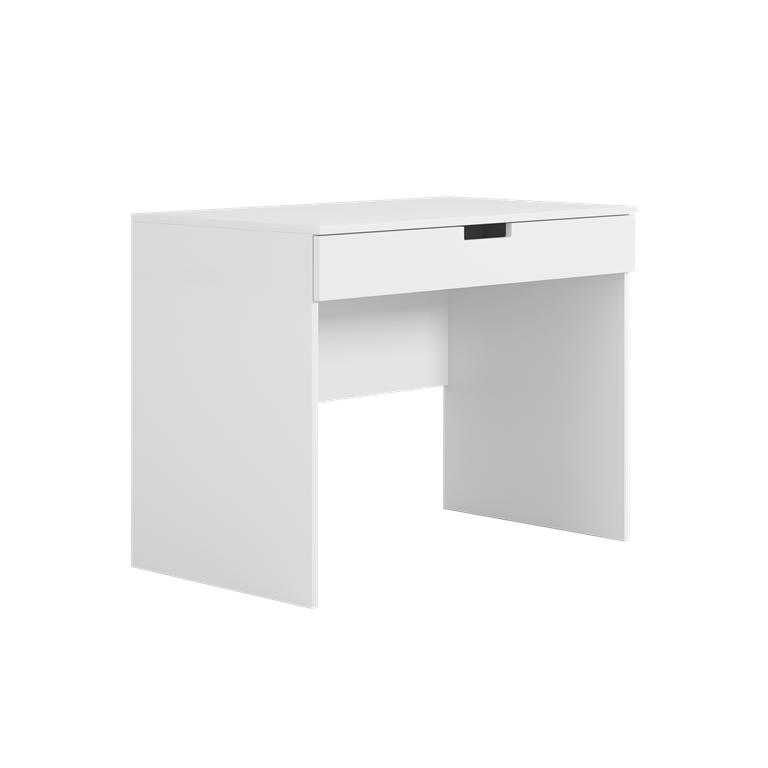 Tomi brneskrivebord, m. 1 skuffe - hvid laminat (100x60)