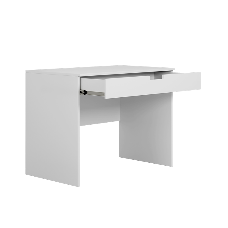 Tomi brneskrivebord, m. 1 skuffe - hvid laminat (100x60)