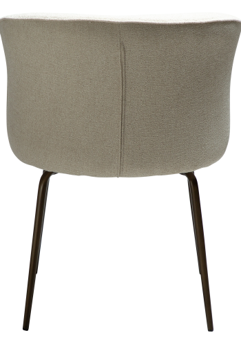 DAN-FORM BLISS Stol Frosted mandel bouclé stof m. shimmer og antikke messingben