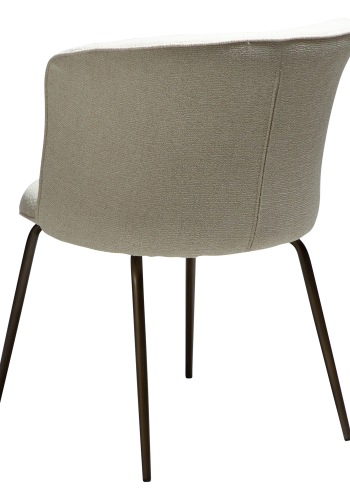 DAN-FORM BLISS Stol Frosted mandel bouclé stof m. shimmer og antikke messingben