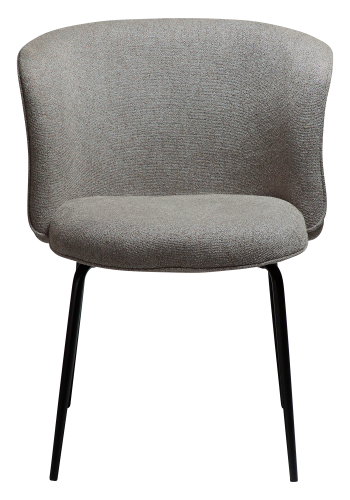 DAN-FORM BLISS Stol Pebble earth bouclé stof med sorte ben