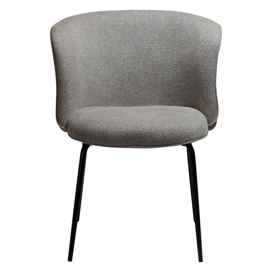 DAN-FORM BLISS Stol Pebble earth bouclé stof med sorte ben