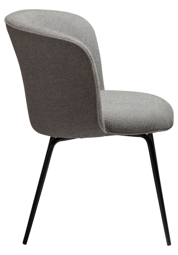 DAN-FORM BLISS Stol Pebble earth bouclé stof med sorte ben