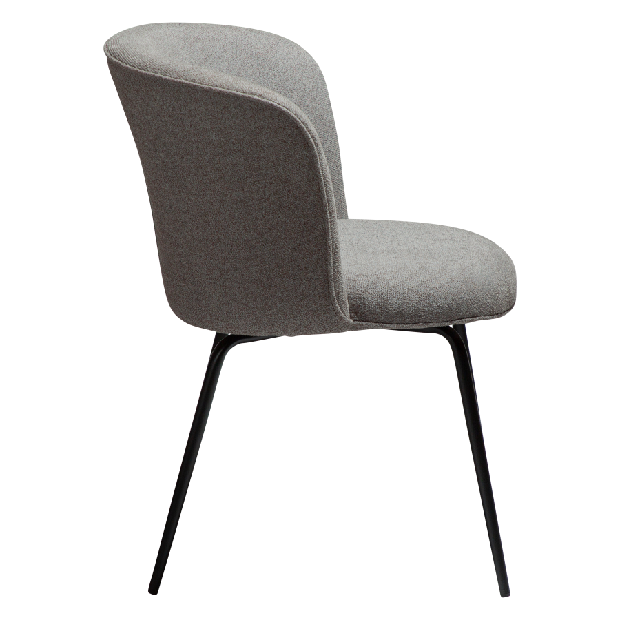 DAN-FORM BLISS Stol Pebble earth bouclé stof med sorte ben