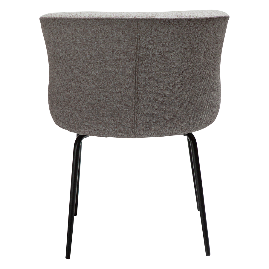 DAN-FORM BLISS Stol Pebble earth bouclé stof med sorte ben