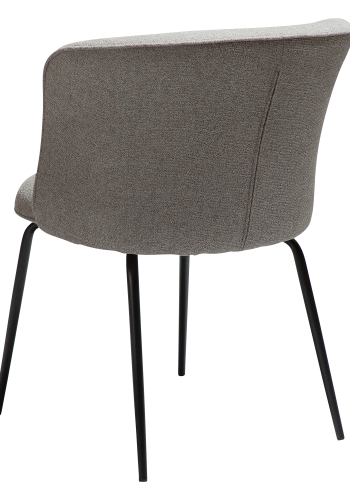 DAN-FORM BLISS Stol Pebble earth bouclé stof med sorte ben