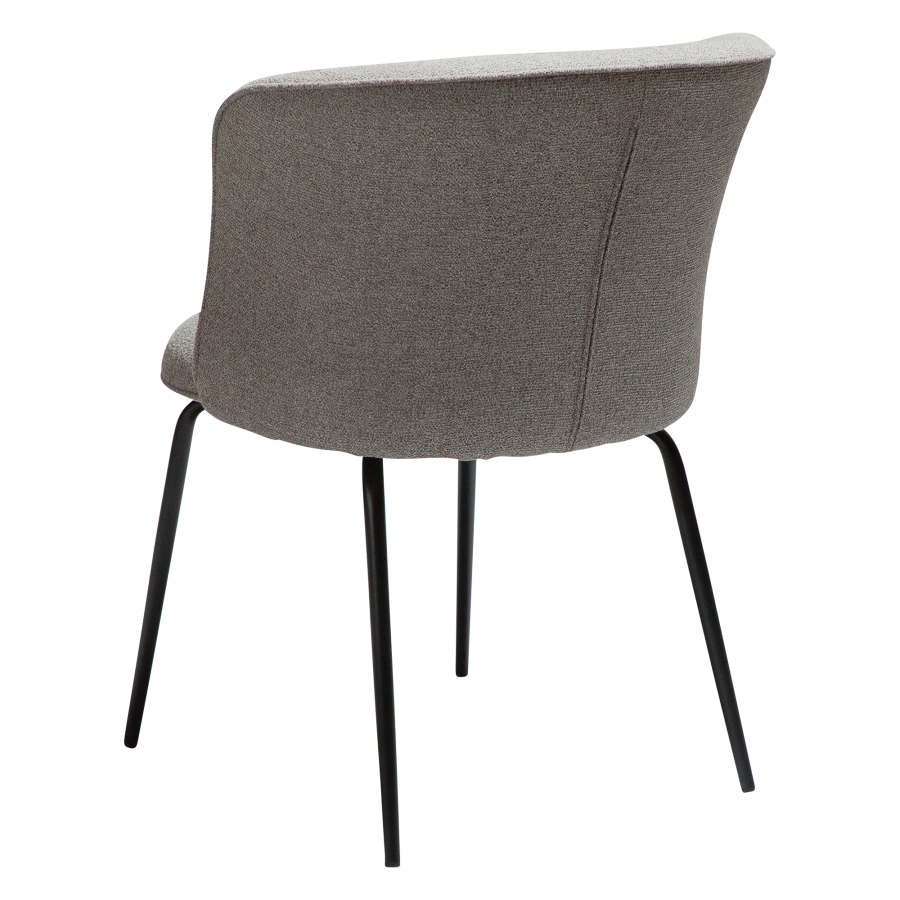 DAN-FORM BLISS Stol Pebble earth bouclé stof med sorte ben