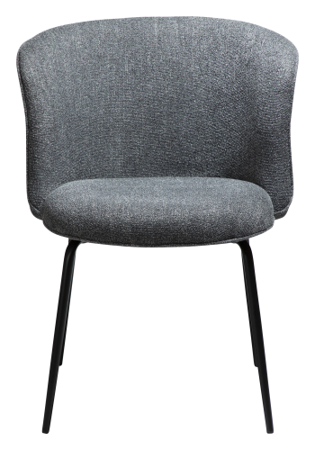 DAN-FORM BLISS Stol Pebble gr bouclé stof med sorte ben