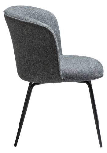 DAN-FORM BLISS Stol Pebble gr bouclé stof med sorte ben