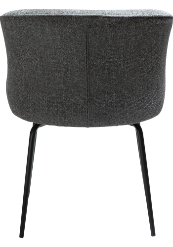 DAN-FORM BLISS Stol Pebble gr bouclé stof med sorte ben