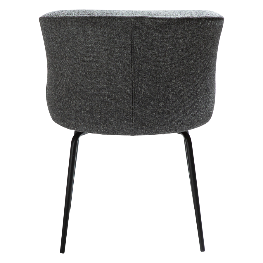 DAN-FORM BLISS Stol Pebble gr bouclé stof med sorte ben