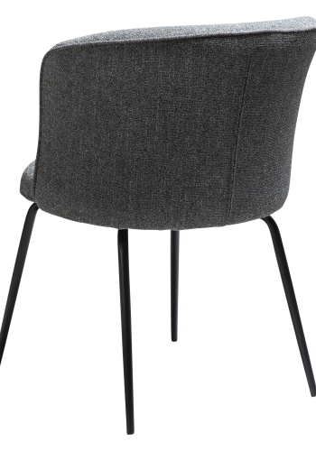 DAN-FORM BLISS Stol Pebble gr bouclé stof med sorte ben