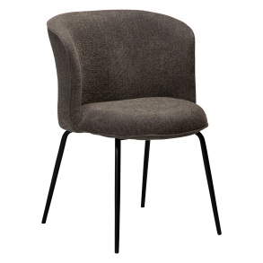 DAN-FORM BLISS Stol Major brun bouclé stof med sorte ben